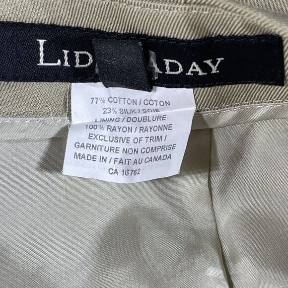 Gold Satin Midi Skirt With Back Zipper & Slit by Lida Baday - Picture 7 of 13